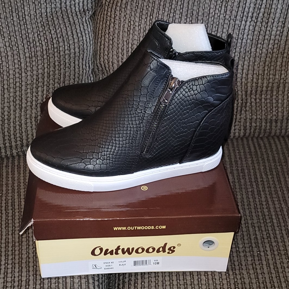 Womens black booties